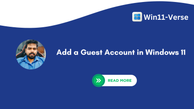 Add a Guest Account in Windows 11