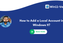 How to Add a Local Account in Windows 11?